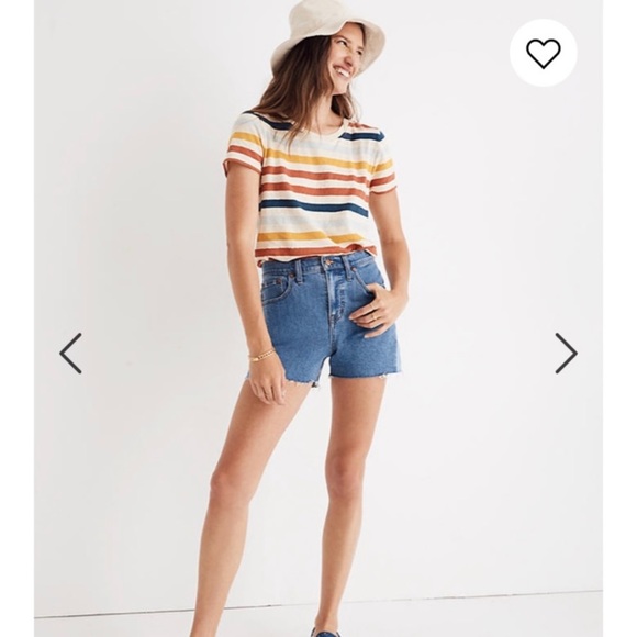 Madewell Pants - Madewell High-Rise Denim Shorts: Pieced Edition
